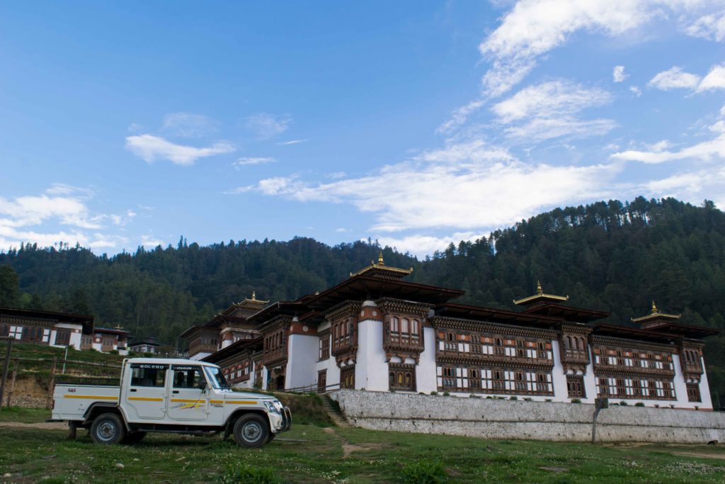 O Richeling Monastery onde passamos um dos dias mais legais da nossa viagem para o Butão.