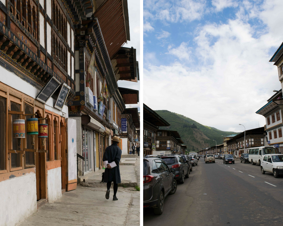 Atrações Imperdíveis no Butão. As charmosas e tranquilas ruas de Paro, no Butão.