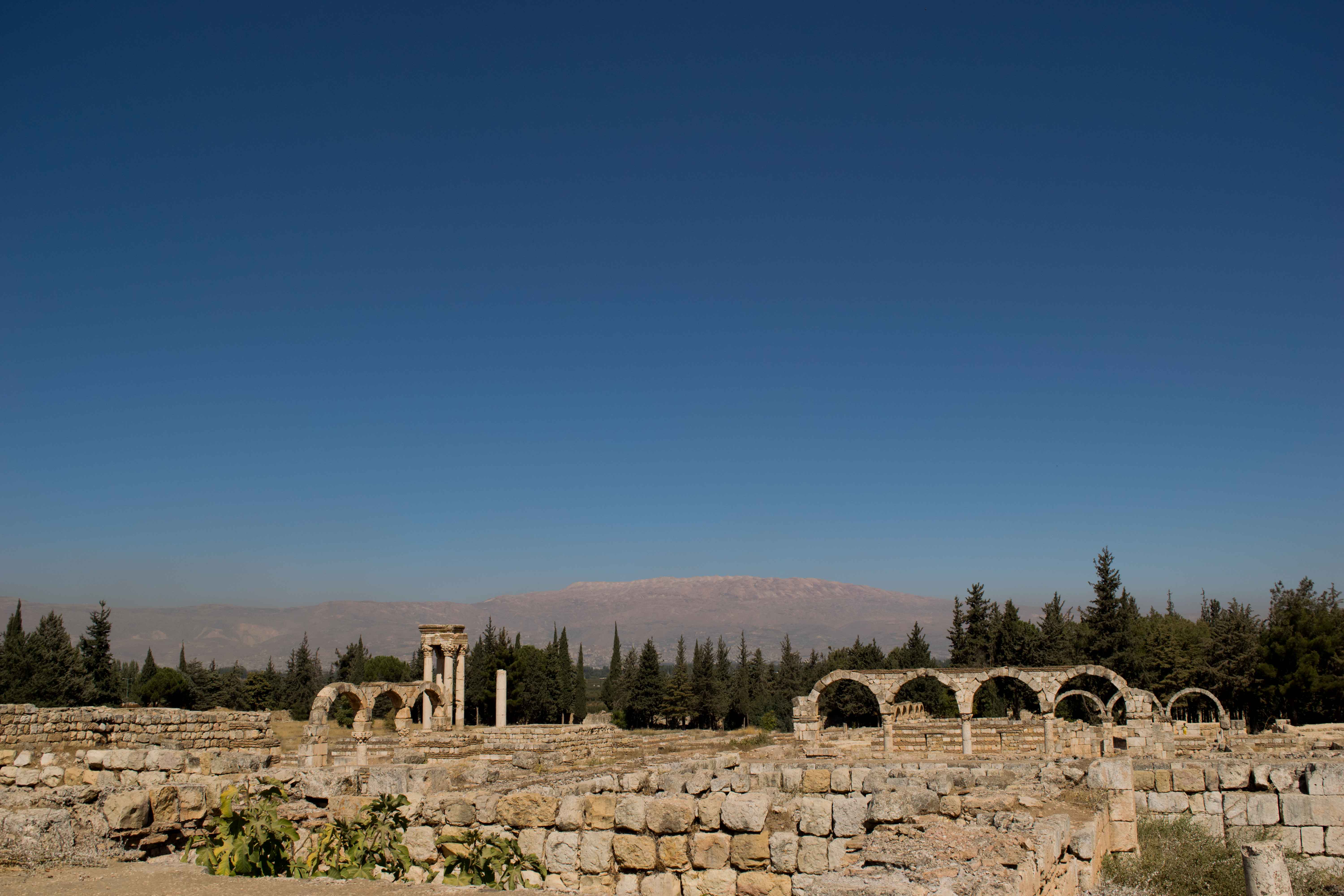 Ruínas de Anjaar, vila de Baalbek Líbano.
