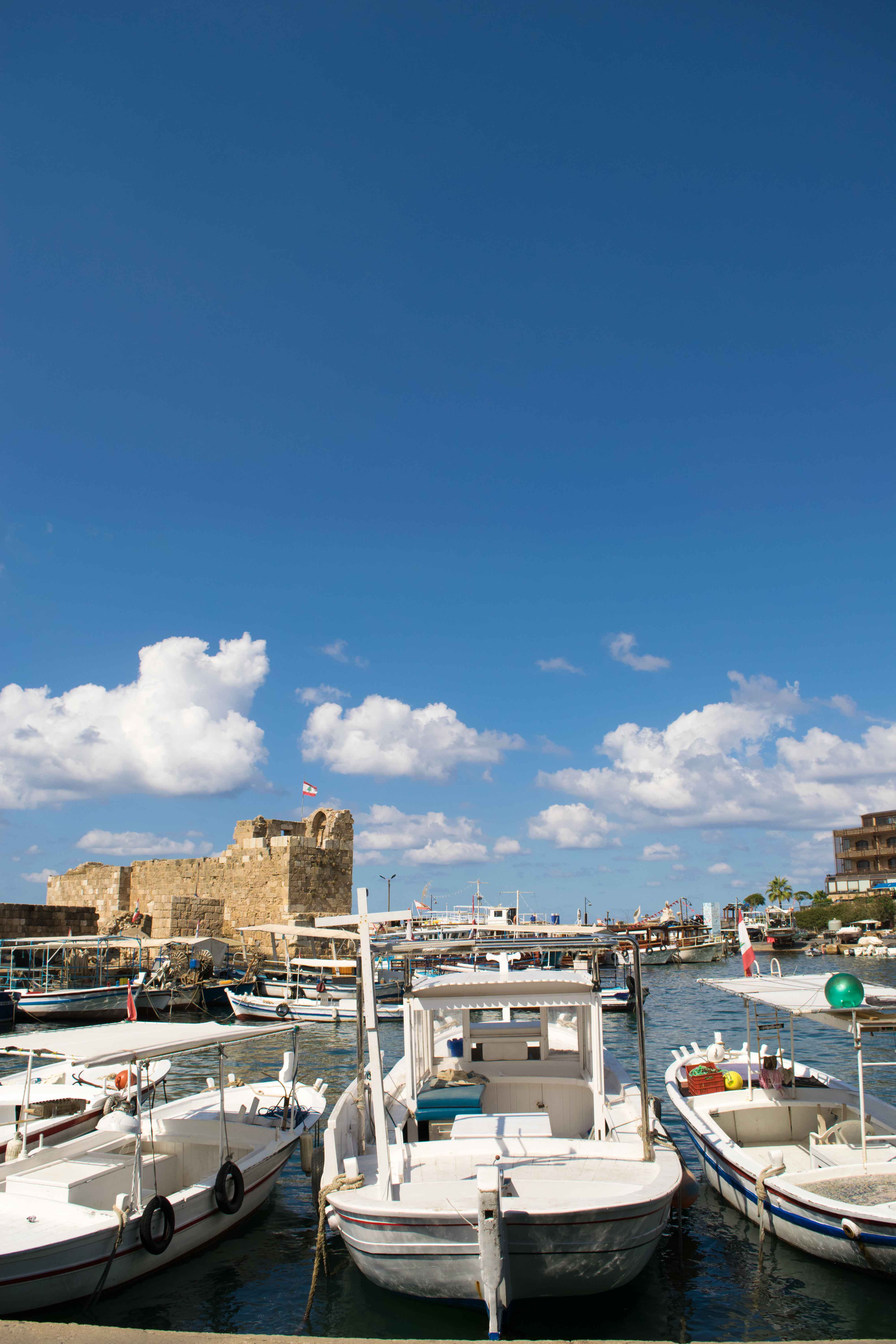 Castelo e marina de Byblos Líbano.