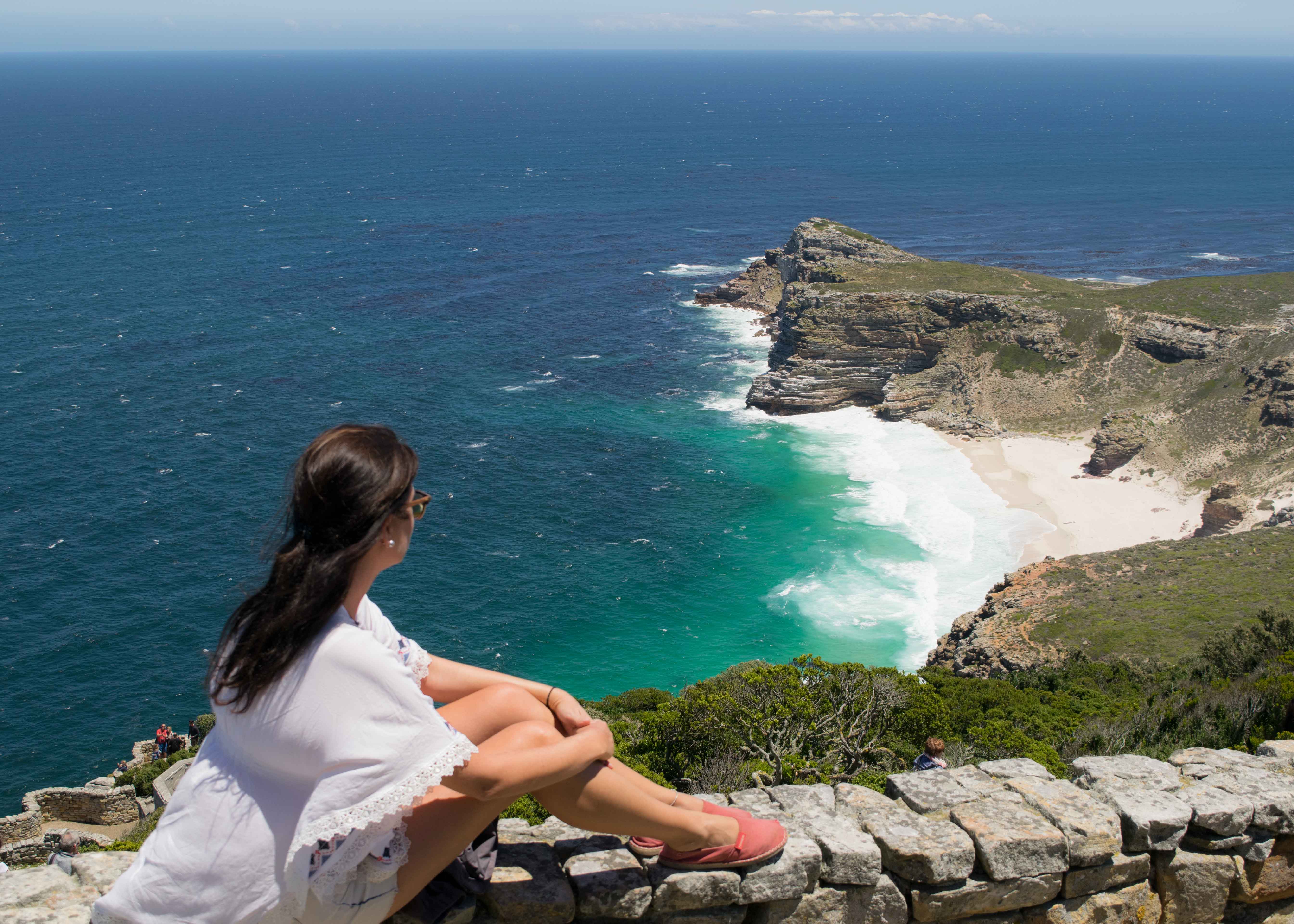 A vista maravilhosa do Cabo da Boa Esperança no Cape Point.